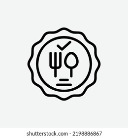  halal icon, isolated islamic outline icon in light grey background, perfect for website, blog, logo, graphic design, social media, UI, mobile app