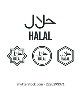 Halal icon isolated on white background