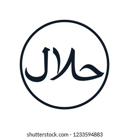 Halal icon logo vector template 