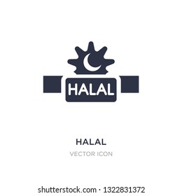 halal icon on white background. Simple element illustration from Religion concept. halal sign icon symbol design.