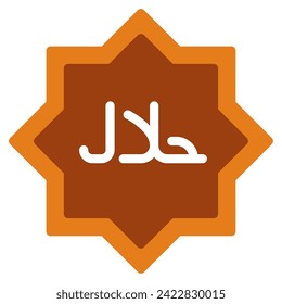 Icono halal Ramadán, para infografía, web, aplicación, etc
