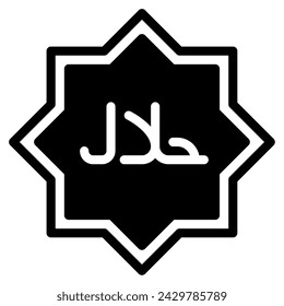 Halal Icon Ramadan, for infographic, web, app, etc