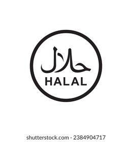 Symbol für Halal-Symbol, Vektorgrafik