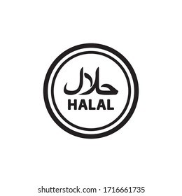Halal Icon In Trendy  Design Vector Eps 10
