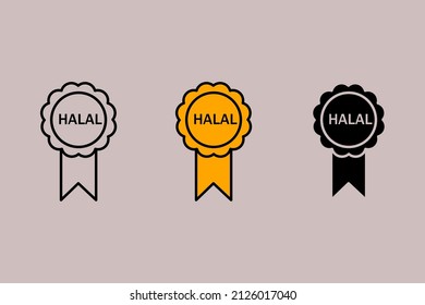 halal icons symbol vector elements for infographic web