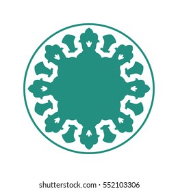 Halal Islamic template symbol. East ornament for emblem. Muslim sign for food