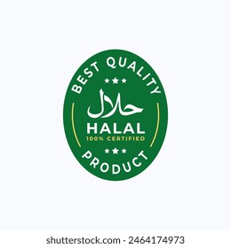 Halal Label Certified Vector Template Design Illustration