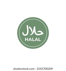 Halal label sticker food icon