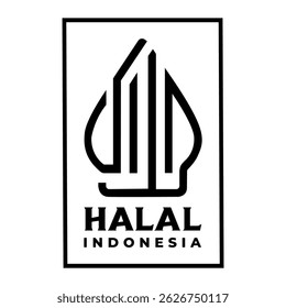 Logótipo Halal Indonésia. Imagem vetorial