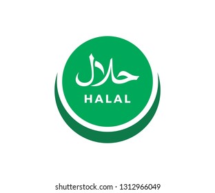 Halal Logo Symbol Vector. Islamic Food