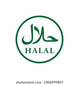 Halal mark icon isolated on white background
