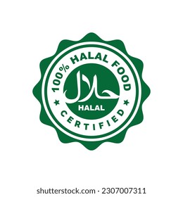 Icono de marca halal aislado en fondo blanco