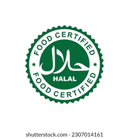 Icono de marca halal aislado en fondo blanco