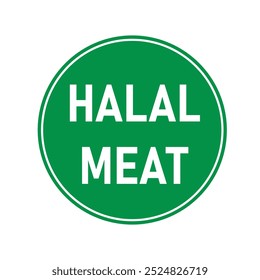 Halal carne ícone certificado de comida. Halal Food Labels Ícone. Ícone Halal, ilustração Vetor. EPS