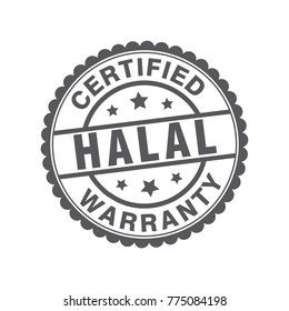 halal product tag label stamp vector 