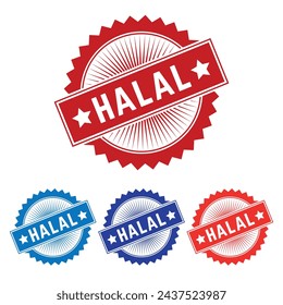 Halal Rubber stamp Design art Illustration 