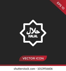Halal sign icon
