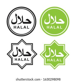 Halal Stamp Design, Halal Certificate, Sticker Vector