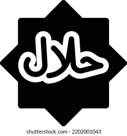 halal  Vector illustration on a transparent background. Premium quality symmbols. Glyphs vector icons for concept and graphic design. 

