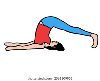 halasan pose woman illustration cartoon