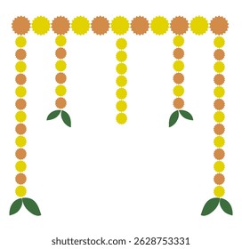 Haldi ceremony decoration elements, mehendi for Indian Wedding Invitation. Haldi decoration, Indian wedding decoration elements vector, invitation, poster, banner