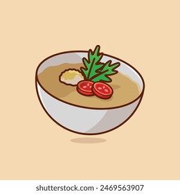 Haleem simple cartoon vector illustration Islamic holiday concept icon isolated
