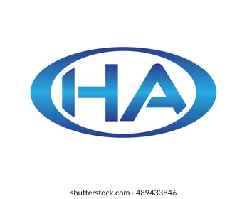 HA-letter abbreviations blue oval logo