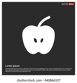 Half apple fruit icon
