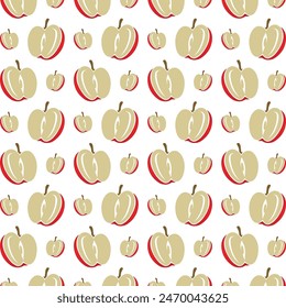 Half Apple operable trendy multicolor repeating pattern vector illustration design