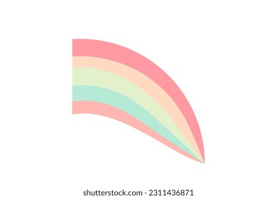 half arch rainbow pastel baby wall art illustration