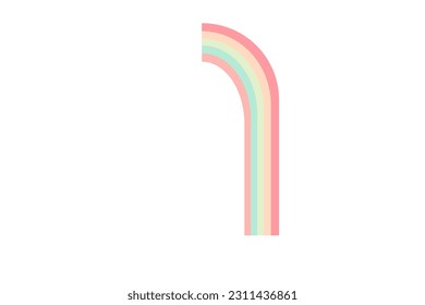 half arch rainbow pastel illustration