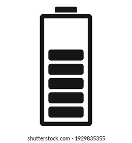 Half battery energy icon. Simple illustration of half battery energy vector icon for web design isolated on white background