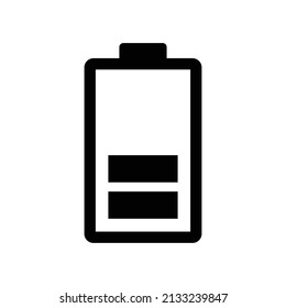 vector de icono de energía de media batería