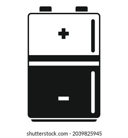 Half battery icon simple vector. Charge level. Power cell