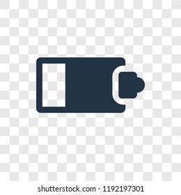 Half Battery vector icon isolated on transparent background, Half Battery transparency logo concept