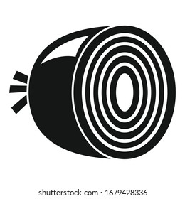 Icono de media remolacha. Icono de medio vector de remolacha para diseño web aislado en fondo blanco