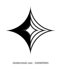 Half black shape logo icon
