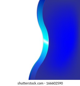 half a blue background, wave a magic blue