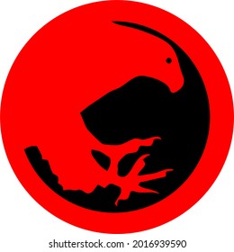 half body eagle logo in black and red