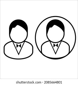 half body male and female avatar illustration icon