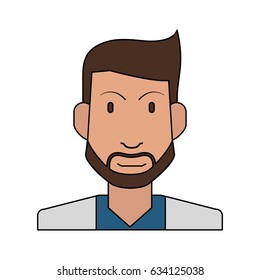 half body man bearded