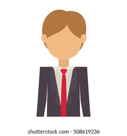 half body man with elegant suit without face