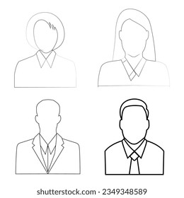 diseño de ilustración vectorial de icono de media persona