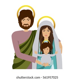 half body picture of sacred family