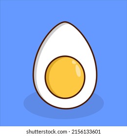 half boiled egg cartoon character