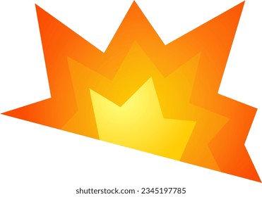 half bomb emoticon set of collision explosion emoji icon