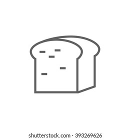 Half of bread line icon.