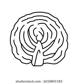 half of cabbage vegetable line icon vector. half of cabbage vegetable sign. isolated contour symbol black illustration