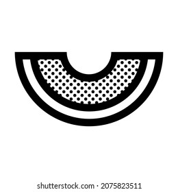 Half Cantaloupe. Icon Filled With Dots.