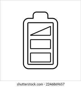 Half charge battery icon in Line Style